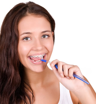 brushing and flossing